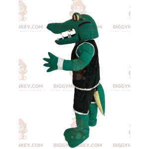 Costume da mascotte coccodrillo BIGGYMONKEY™ con abbigliamento