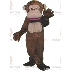 Costume de mascotte BIGGYMONKEY™ de singe marron très amusant -