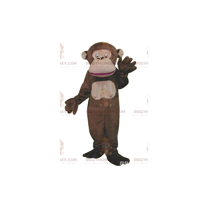 Disfraz de mascota mono marrón muy divertido BIGGYMONKEY™ -