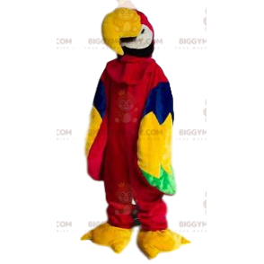 Costume de mascotte BIGGYMONKEY™ de perroquet multicolore très