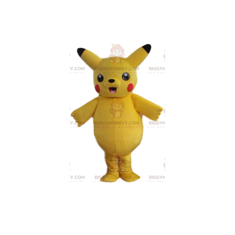 Pikachun, kuuluisan pokemonhahmon, BIGGYMONKEY™ maskottiasu -