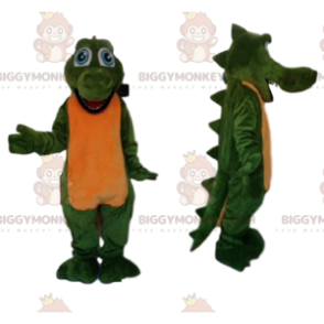 BIGGYMONKEY™ Mascot Costume Hilarious Green Crocodile With Big