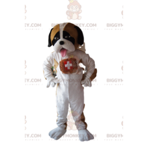 Costume de mascotte BIGGYMONKEY™ de Saint Bernard avec un