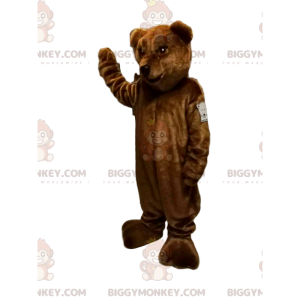 Brun bjørn BIGGYMONKEY™ maskotkostume med flot næseparti og