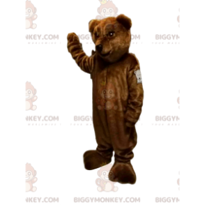 Brown Bear BIGGYMONKEY™ maskottiasu, jossa on mukava kuono ja