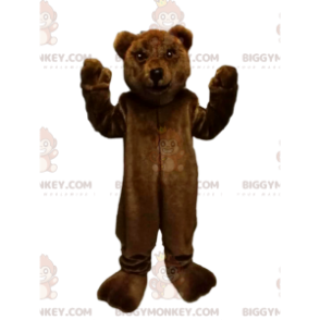 Traje de mascote de urso pardo BIGGYMONKEY™ com um focinho