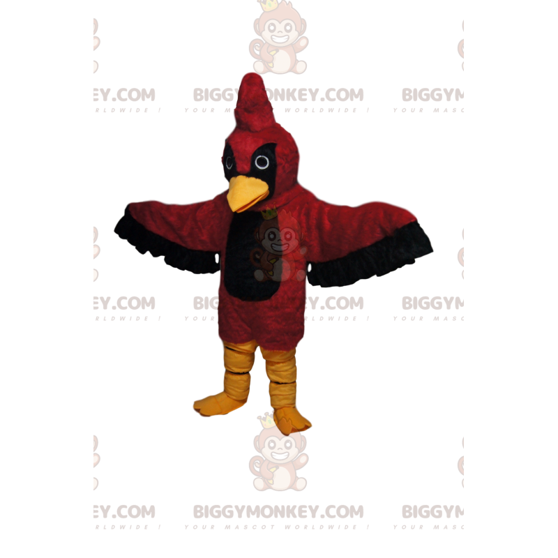 BIGGYMONKEY™ Mascot Costume Red and Black Eagle with Awesome