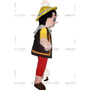 Fantasia de mascote Happy Pinóquio BIGGYMONKEY™ com chapéu