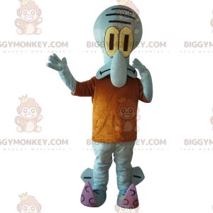 Squidward Tentacle BIGGYMONKEY™ mascottekostuum met oranje