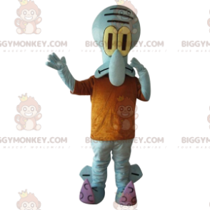 Squidward Tentacle BIGGYMONKEY™ maskotkostume med orange