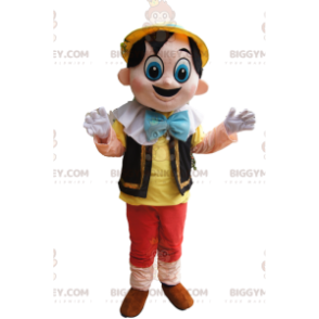 BIGGYMONKEY™ Maskottchenkostüm Pinocchio süß mit großen blauen