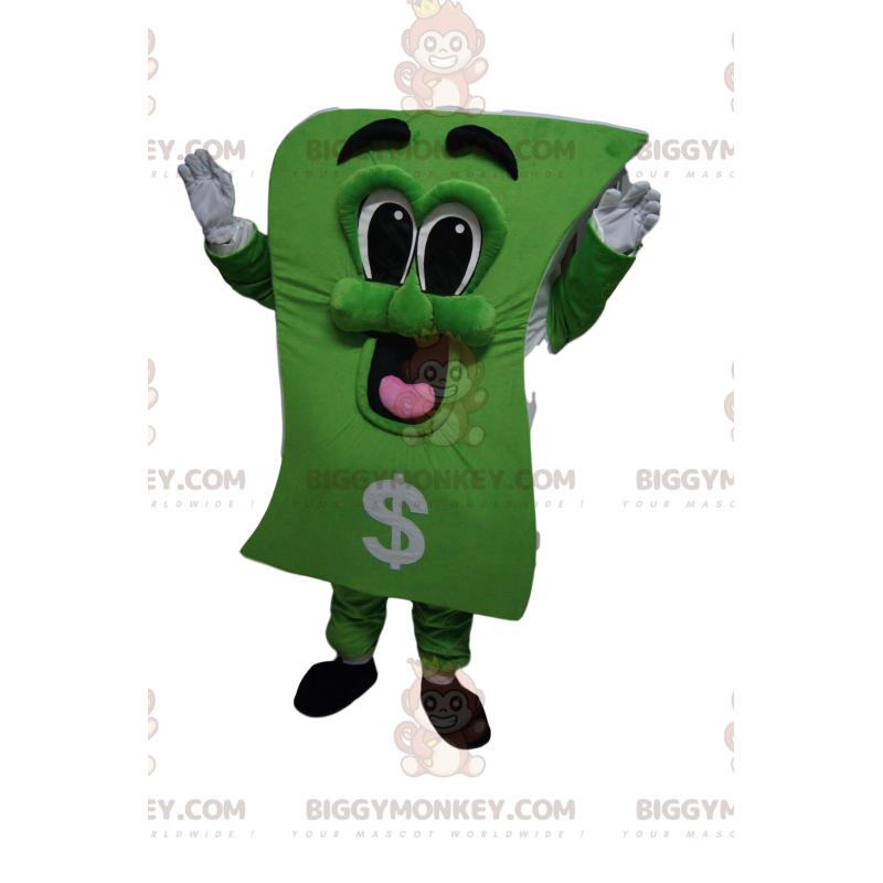 Bardzo zabawny kostium maskotki BIGGYMONKEY™ z banknotem.