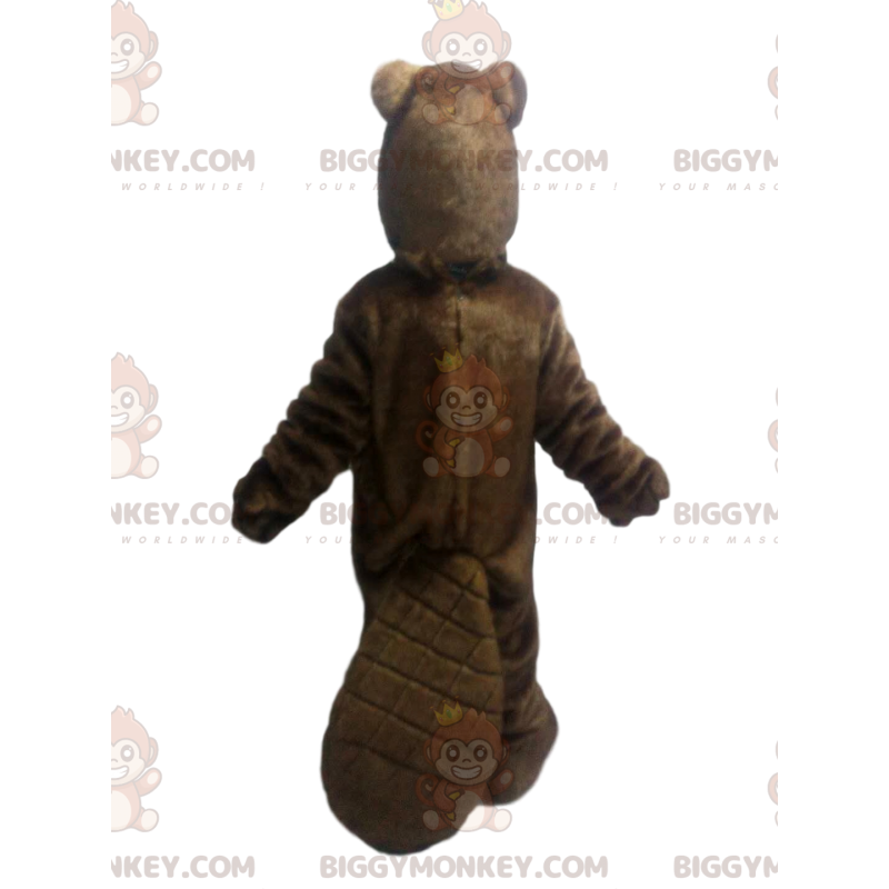 Kostým maskota hnědého bobra BIGGYMONKEY™. Kostým hnědého bobra