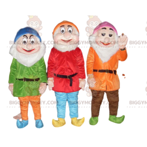 BIGGYMONKEY™ Costume da mascotte Trio di nani, Blanche e i