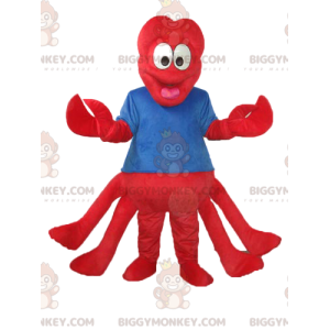 Costume da mascotte aragosta rossa BIGGYMONKEY™ con maglia blu