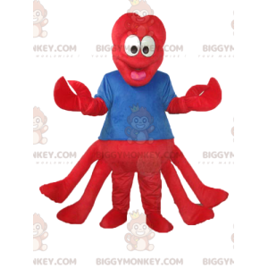 Red Lobster BIGGYMONKEY™ maskottiasu sinisellä jerseyllä -