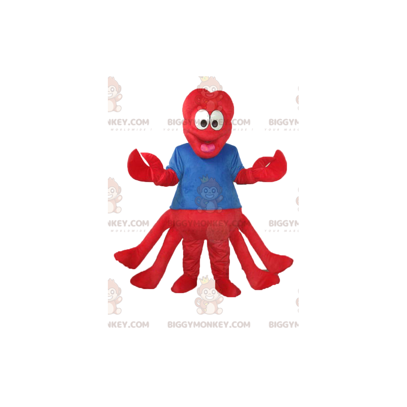 Kostium maskotki czerwonego homara BIGGYMONKEY™ z niebieską