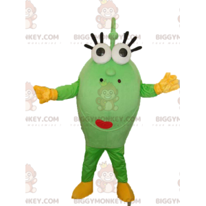 Costume de mascotte BIGGYMONKEY™ de forme ovale verte avec du