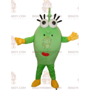 BIGGYMONKEY™ mascot costume in green oval shape with lipstick!