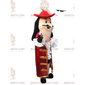 Kostým maskota Captain Hook BIGGYMONKEY™ s nádhernou červenou