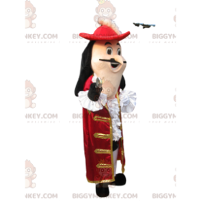 Kostým maskota Captain Hook BIGGYMONKEY™ s nádhernou červenou