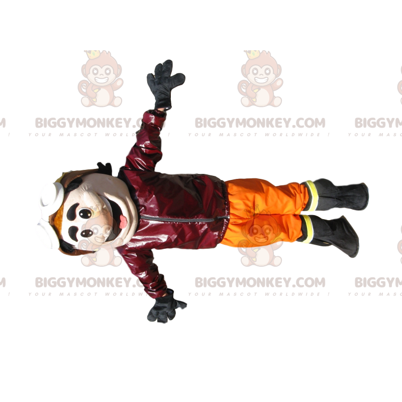 Costume de mascotte BIGGYMONKEY™ d'aviateur amusant avec ses