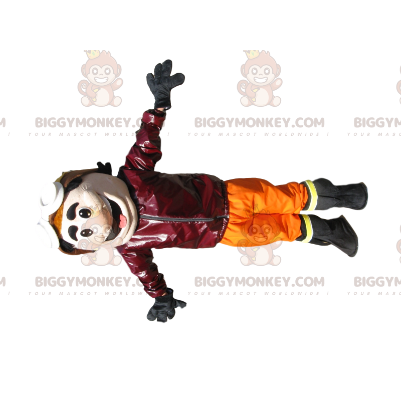 Lustiges Flieger-BIGGYMONKEY™-Maskottchen-Kostüm mit
