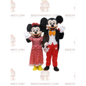 Duo kostýmů Mickey Mouse a Minnie BIGGYMONKEY™ maskota –