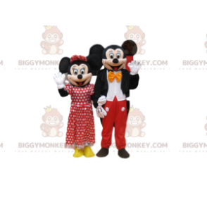 Duo di costumi mascotte Topolino e Minnie BIGGYMONKEY™ -