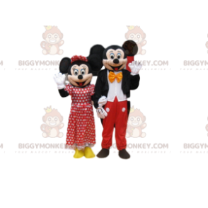 Mickey Mouse en Minnie BIGGYMONKEY™ mascottekostuum Duo -