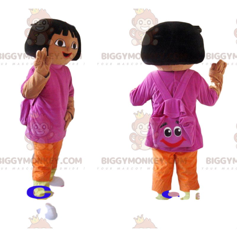 Kostým maskota Dora the Explorer BIGGYMONKEY™ s vtipným batohem