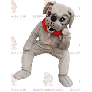 Traje de mascote BIGGYMONKEY™ Bulldog muito agressivo com gola