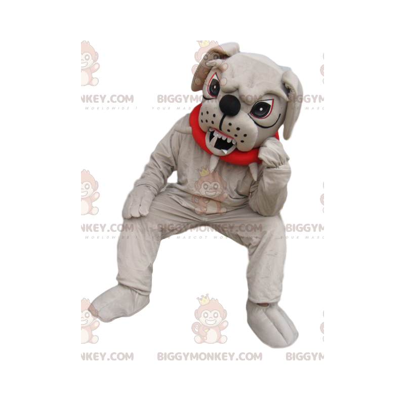 BIGGYMONKEY™ Mascottekostuum Zeer agressieve Bulldog met rode