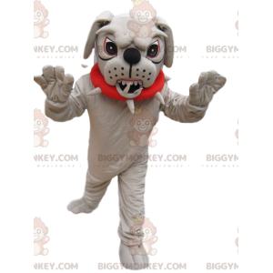 BIGGYMONKEY™ Mascot Costume Very Aggressive Bulldog With Red