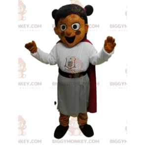 BIGGYMONKEY™-mascottekostuum voor klein meisje met heel blij