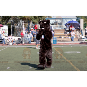 Disfraz de mascota de oso negro de ojos amarillos BIGGYMONKEY™