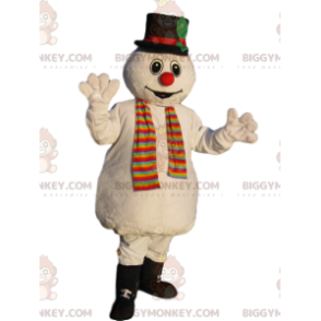 BIGGYMONKEY™ Snowman Mascot Costume with Black Hat –