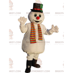 Costume de mascotte BIGGYMONKEY™ de bonhomme de neige avec un