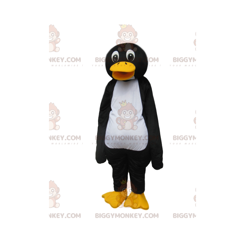 Disfraz de mascota BIGGYMONKEY™ de pingüino sonriente. disfraz