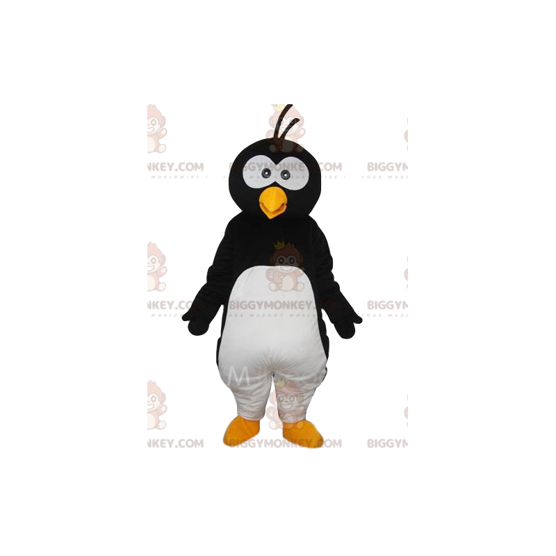 BIGGYMONKEY™ Lustiges Pinguin-Maskottchen-Kostüm mit Puff auf