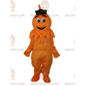 Comic Orange Schneemann BIGGYMONKEY™ Maskottchen Kostüm -