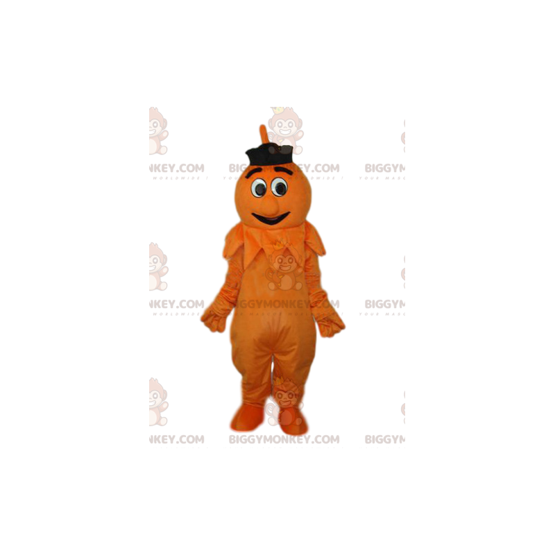 Comic Orange Snowman BIGGYMONKEY™ mascottekostuum -