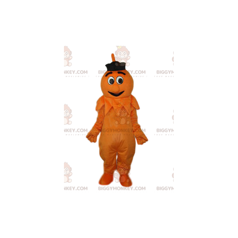 Disfraz de mascota BIGGYMONKEY™ de muñeco de nieve naranja