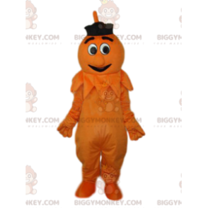 Comic Orange Snowman BIGGYMONKEY™ mascottekostuum -