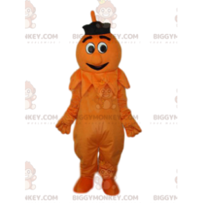 Disfraz de mascota BIGGYMONKEY™ de muñeco de nieve naranja