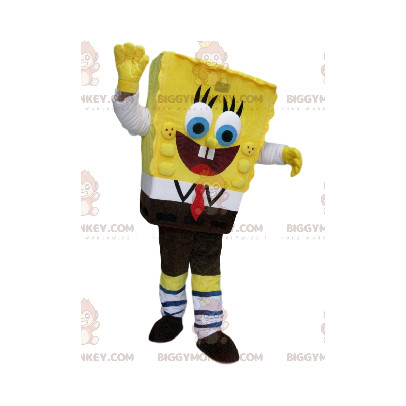 Disfraz de mascota Super Happy Spongebob BIGGYMONKEY™ -