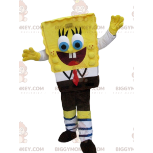 Super blij Spongebob BIGGYMONKEY™ mascottekostuum -