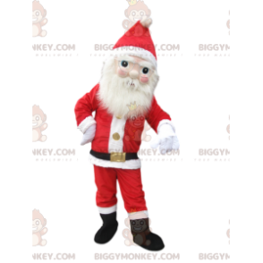 Santa Claus BIGGYMONKEY™ Mascot Costume with Beautiful White