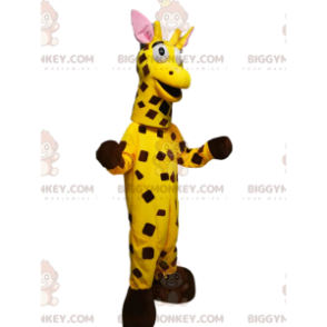 Disfraz de mascota de jirafa BIGGYMONKEY™ con peculiar pelaje