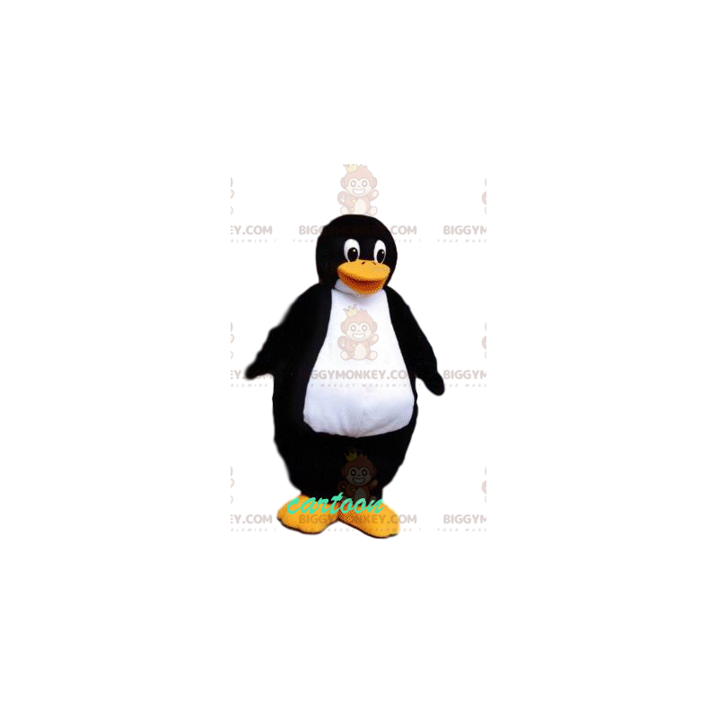 Disfraz de mascota BIGGYMONKEY™ de pingüino muy fornido con una